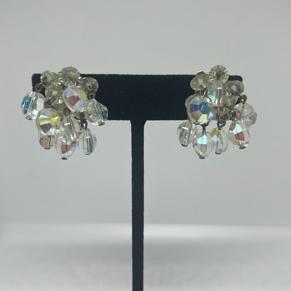 Vintage Rhinestone Choker and Earrings - Picture 3 of 4